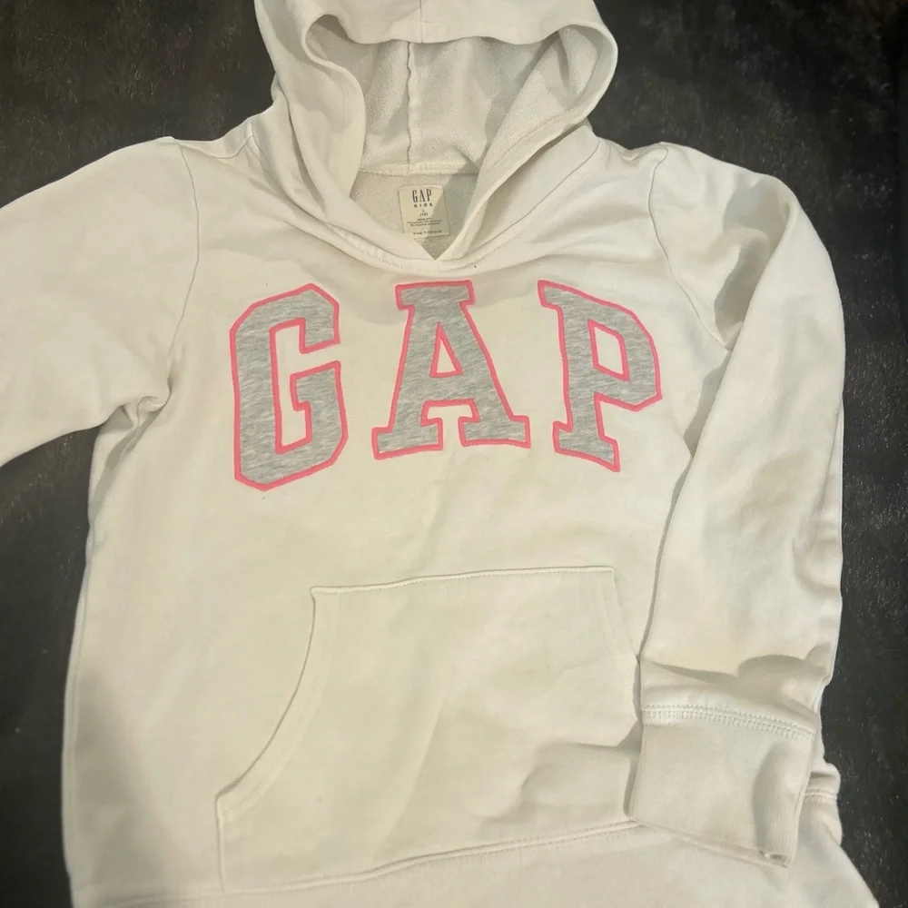 GAP Kids Logo Hoodie & T-Shirt Set Size L (10) White & Black Sparkle